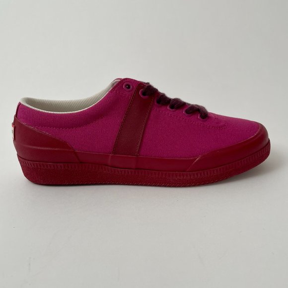 NEW Hunter Original Low Canvas Sneakers Water Repellent, Pink, Size 7 - Picture 3 of 9